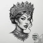Tattoo sketch queen tattoo, tattoo line art,… – tattoo sketch (№1760647664_0, 16.10.2025 20:47) — tattoovalue.net