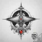 Tattoo sketch space ship, tattoo sketch desig… – tattoo sketch (№1760650260_0, 16.10.2025 21:31) — tattoovalue.net