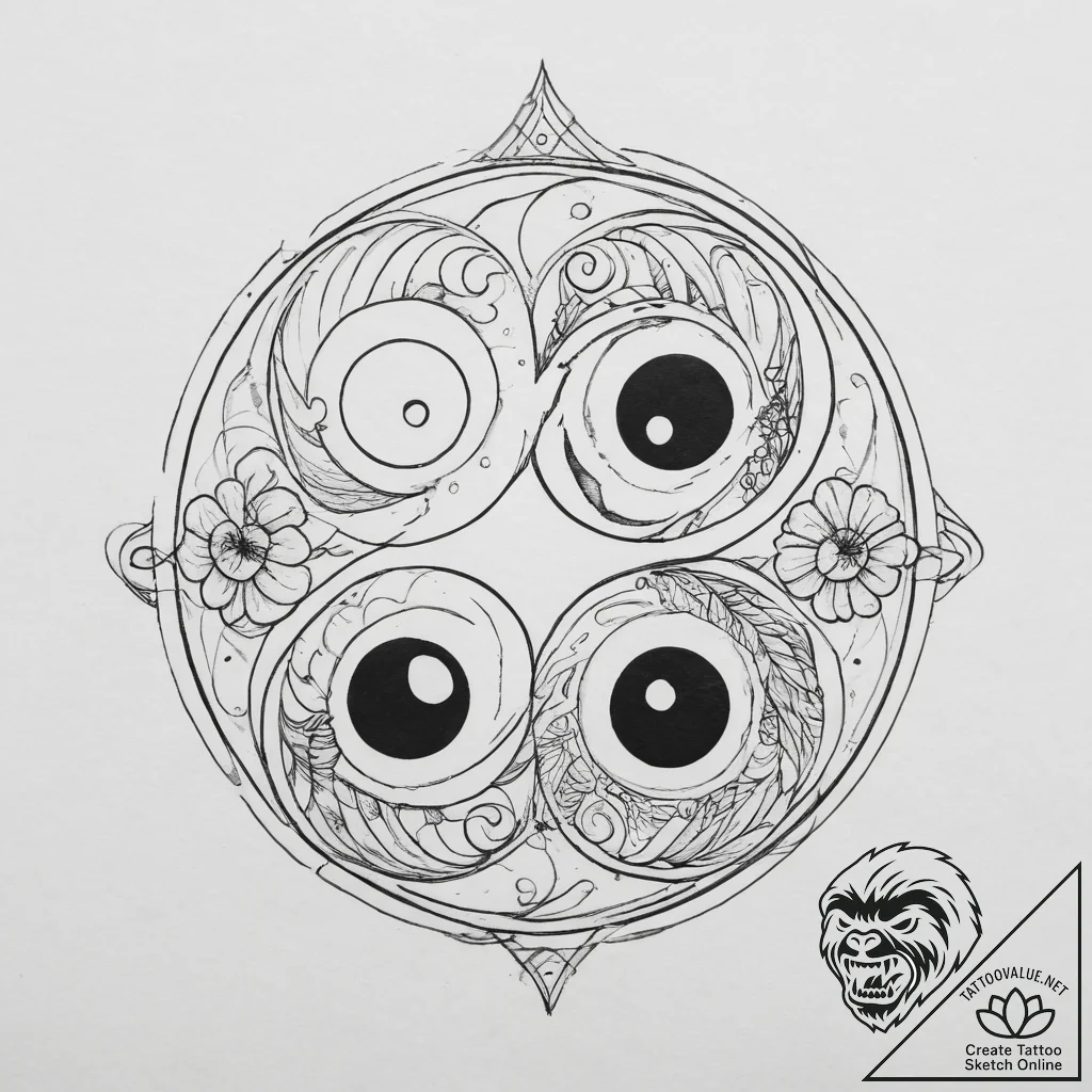 Tattoo sketch yin yang and balance, tattoo li... - tattoo sketch (№1760650476_0, 16.10.2025 21:34) — tattoovalue.net
