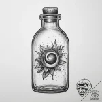 Tattoo sketch galaxy in a bottle, tattoo draw… – tattoo sketch (№1760652402_0, 16.10.2025 22:06) — tattoovalue.net