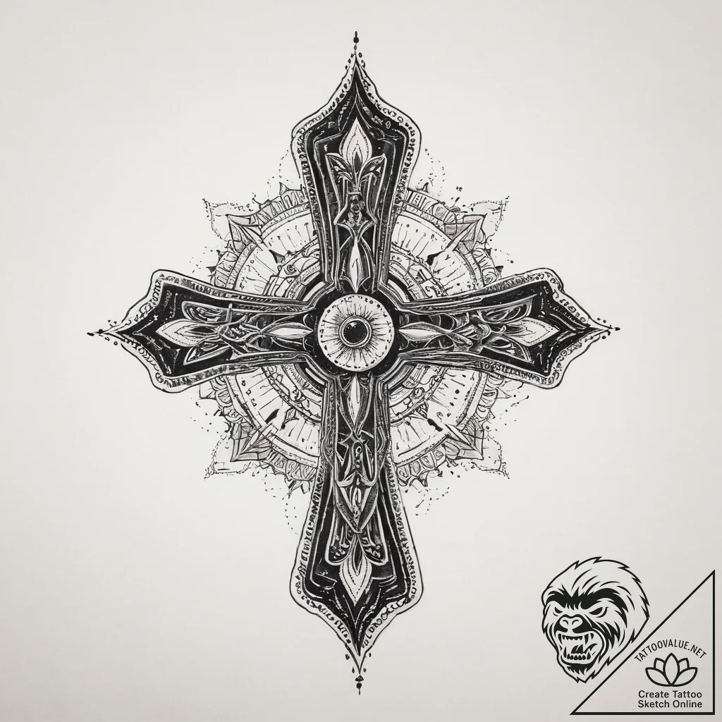 Tattoo sketch cosmic universe, artistic tatto... - tattoo sketch (№1760653941_0, 16.10.2025 22:32) — tattoovalue.net