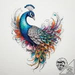 Tattoo sketch peacock tattoo, concept art for… – tattoo sketch (№1760654378_0, 16.10.2025 22:39) — tattoovalue.net