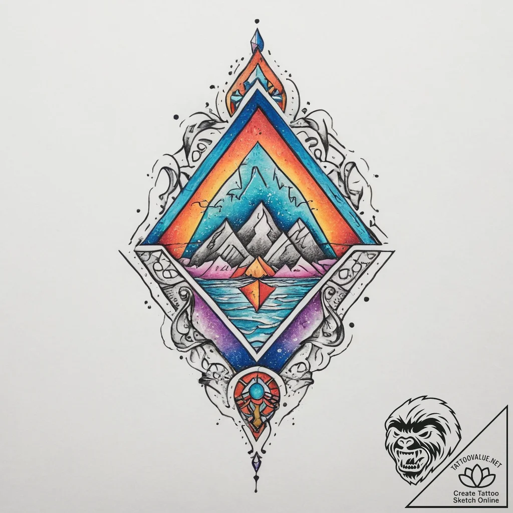 Tattoo sketch mirage, tattoo drawing outline,... - tattoo sketch (№1760655903_0, 16.10.2025 23:05) — tattoovalue.net