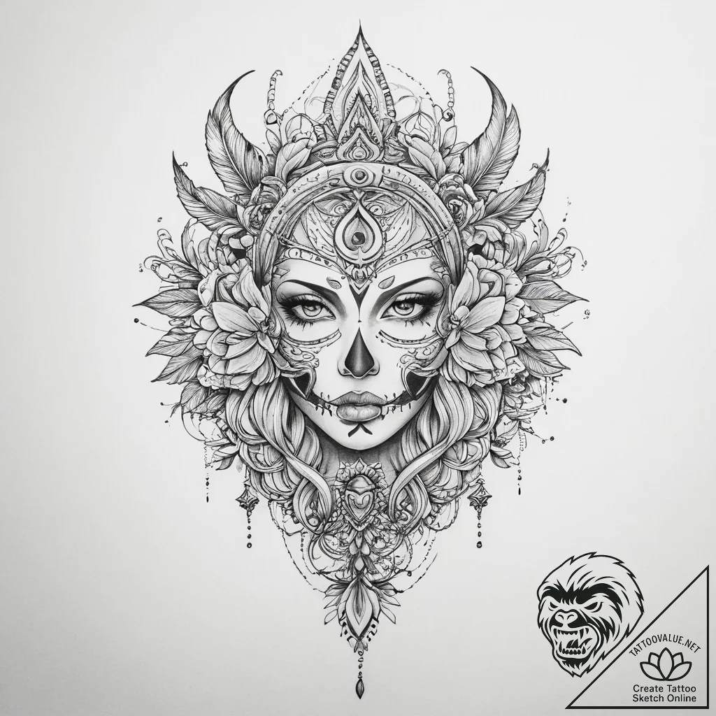 Tattoo sketch whimsical tattoo - tattoo sketch (№1760656984_0, 16.10.2025 23:23) — tattoovalue.net