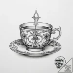 Tattoo sketch teacup tattoo, concept art for… – tattoo sketch (№1760658258_0, 16.10.2025 23:44) — tattoovalue.net