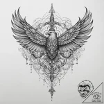 Tattoo sketch eagle talon, ink illustration f… – tattoo sketch (№1760659353_0, 17.10.2025 00:02) — tattoovalue.net