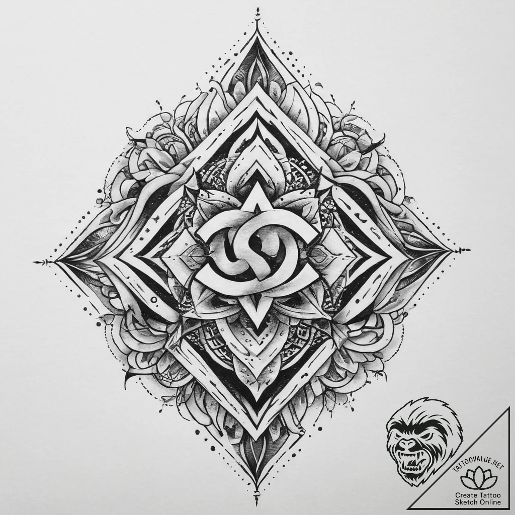 Tattoo sketch soulmate symbol, artistic tatto... - tattoo sketch (№1760661087_0, 17.10.2025 00:31) — tattoovalue.net