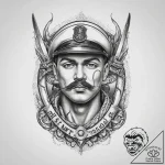 Tattoo sketch soldier with a scissors, tattoo… – tattoo sketch (№1760661521_0, 17.10.2025 00:38) — tattoovalue.net