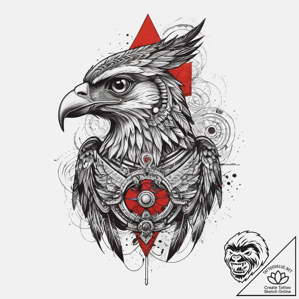 Tattoo sketch horus with a falcon, tattoo ske... - tattoo sketch (№1760662614_0, 17.10.2025 00:56) — tattoovalue.net