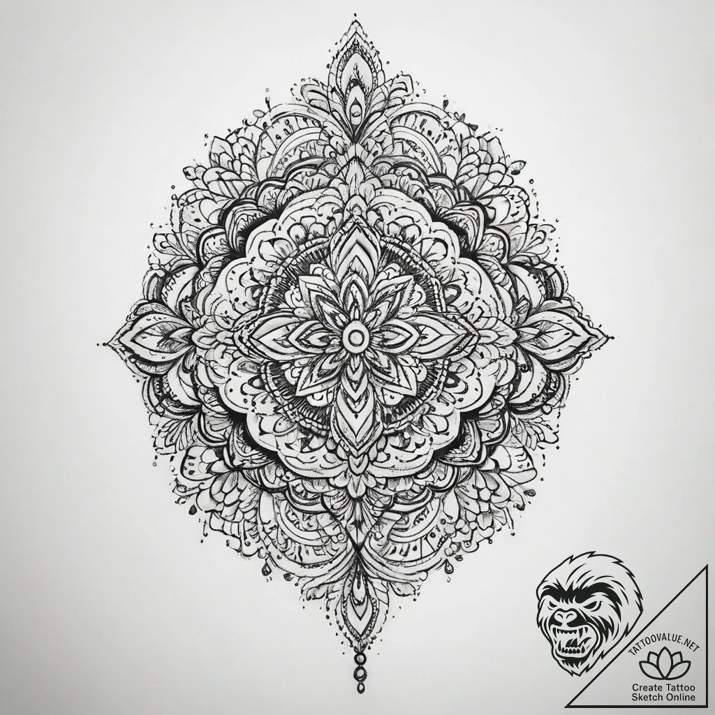 Tattoo sketch lace tattoo - tattoo sketch (№1760665439_0, 17.10.2025 01:43) — tattoovalue.net