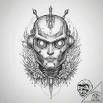 Tattoo sketch робот, artistic tattoo sketch,… – tattoo sketch (№1760667392_0, 17.10.2025 02:16) — tattoovalue.net