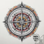 Tattoo sketch compass, tattoo drawing outline… – tattoo sketch (№1760667609_0, 17.10.2025 02:20) — tattoovalue.net