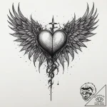 Tattoo sketch сердце с крыльями, tattoo sketc… – tattoo sketch (№1760669788_0, 17.10.2025 02:56) — tattoovalue.net
