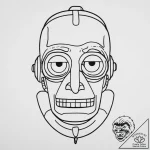 Tattoo sketch futurama bender portrait, tatto… – tattoo sketch (№1760670006_0, 17.10.2025 03:00) — tattoovalue.net