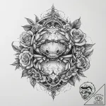Tattoo sketch crab, artistic tattoo sketch, o… – tattoo sketch (№1760670222_0, 17.10.2025 03:03) — tattoovalue.net