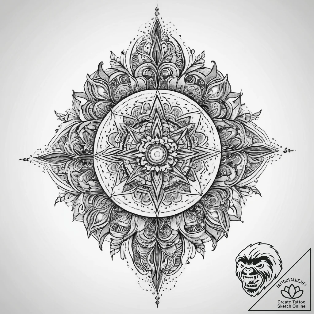 Tattoo sketch cosmic beginning, concept art f... - tattoo sketch (№1760671308_0, 17.10.2025 03:21) — tattoovalue.net