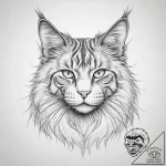 Tattoo sketch maine coon, tattoo drawing outl… – tattoo sketch (№1760671524_0, 17.10.2025 03:25) — tattoovalue.net