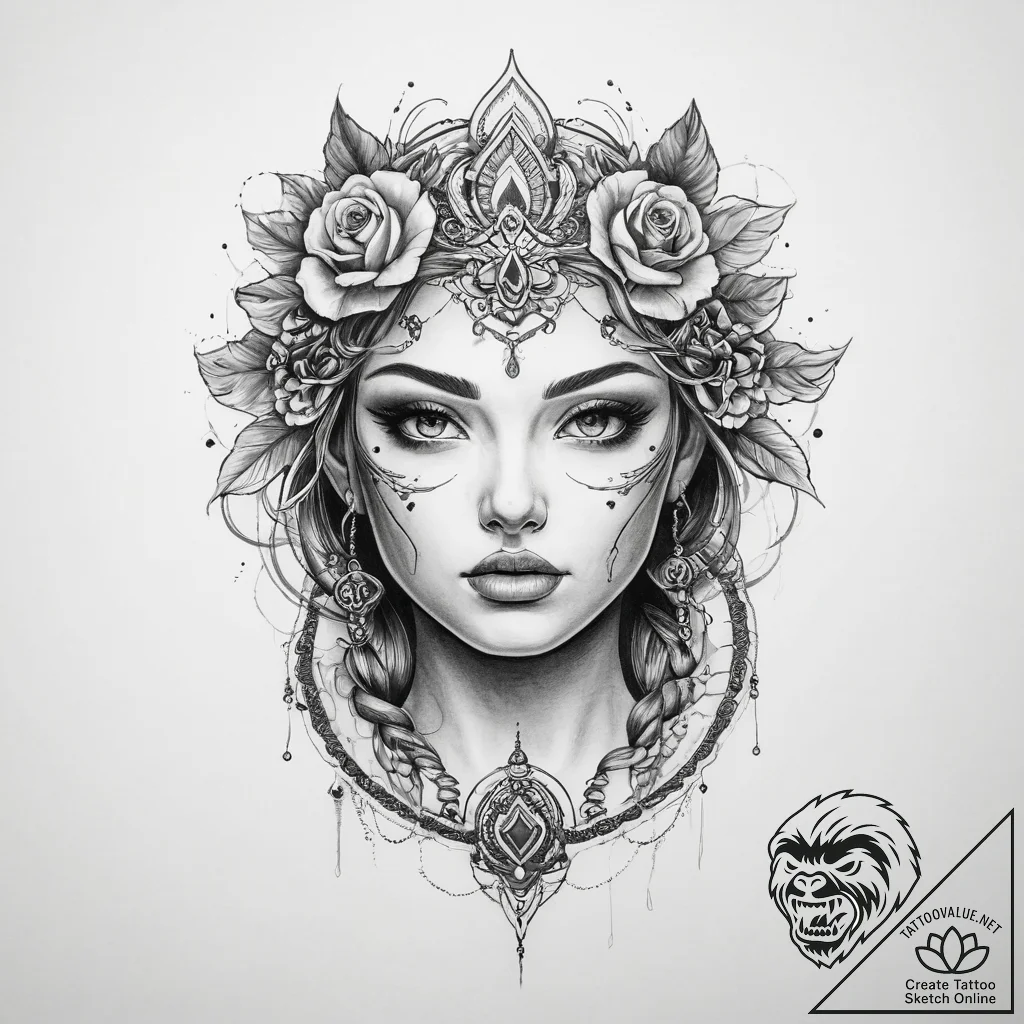 Tattoo sketch expression - tattoo sketch (№1760673055_0, 17.10.2025 03:50) — tattoovalue.net