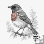 Tattoo sketch american robin, concept art for… – tattoo sketch (№1760675234_0, 17.10.2025 04:27) — tattoovalue.net
