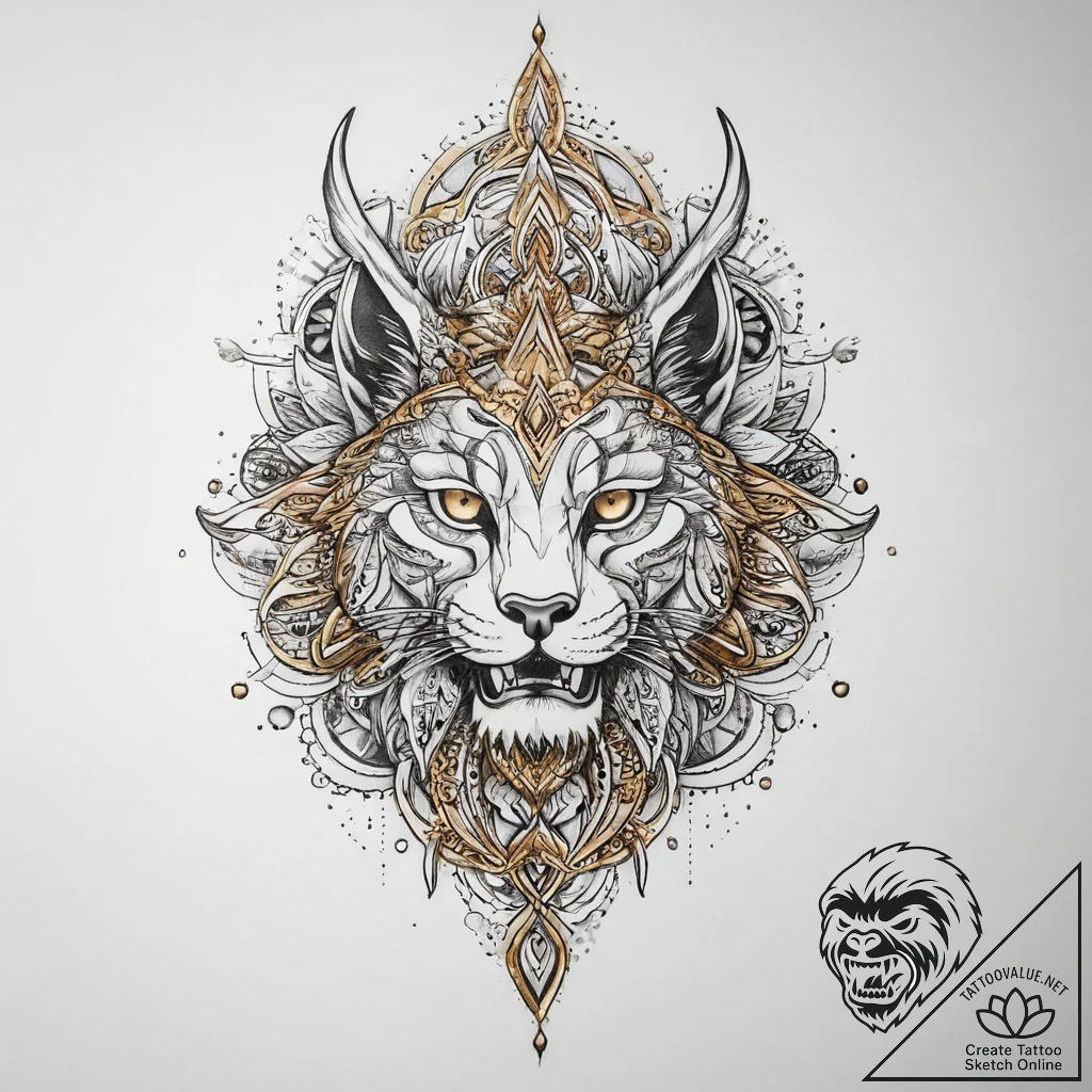 Tattoo sketch gold - tattoo sketch (№1760678643_0, 17.10.2025 05:24) — tattoovalue.net