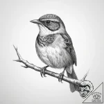 Tattoo sketch wren – tattoo sketch (№1760680158_0, 17.10.2025 05:49) — tattoovalue.net