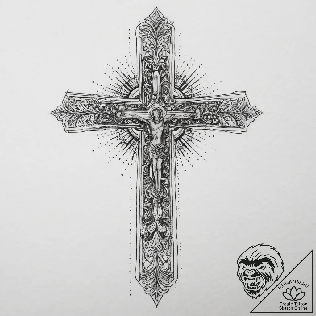 Tattoo sketch holy representation, tattoo dra... - tattoo sketch (№1760680594_0, 17.10.2025 05:56) — tattoovalue.net