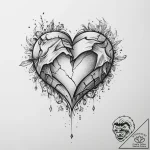 Tattoo sketch emo broken heart, tattoo flash… – tattoo sketch (№1760681912_0, 17.10.2025 06:18) — tattoovalue.net
