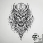 Tattoo sketch armor, tattoo line art, on a cl… – tattoo sketch (№1760682346_0, 17.10.2025 06:25) — tattoovalue.net