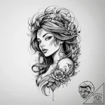 Tattoo sketch spirit leaving body, artistic t… – tattoo sketch (№1760684969_0, 17.10.2025 07:09) — tattoovalue.net