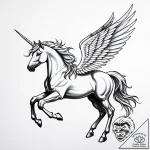 Pegasus – tattoo sketch (№1760699047_0, 17.10.2025 11:04) — tattoovalue.net