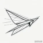 Simple tattoo sketch, a minimalist paper airp… – стиль Jaeger Simple – эскиз тату (19.10.2025 13:24)