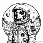 Tattoo sketch astronaut with a dog – стиль Jaeger Simple – эскиз тату (19.10.2025 13:27)