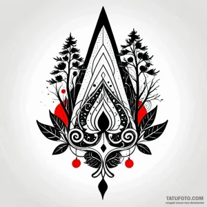 Tattoo sketch forest, tattoo sketch design, f… – стиль Jagger Old – эскиз тату (19.10.2025 13:36)