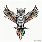 Tattoo sketch owl tattoo – стиль Jagger Old – эскиз тату (19.10.2025 13:39)
