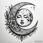 Tattoo sketch узор в виде луны, tattoo flash… – style Jaeger Simple – tattoo sketch (19.10.2025 14:07)