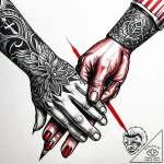 Tattoo sketch, jim and john silver handshake,… – style Jaeger Simple – tattoo sketch (01.11.2025 10:56)