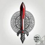 Dagger fused with ember vein, tattoo sketch d… – style Jagger Old – tattoo sketch (01.11.2025 23:18)