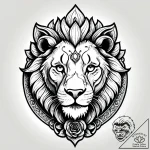 Door knocker, ornate and lion-headed, on a so… – style Jagger Old – tattoo sketch (01.11.2025 23:38)