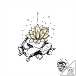 Quicksilver relic beneath celestial bloom, ar… – style Flux Inscriptions – tattoo sketch (01.11.2025 23:43)