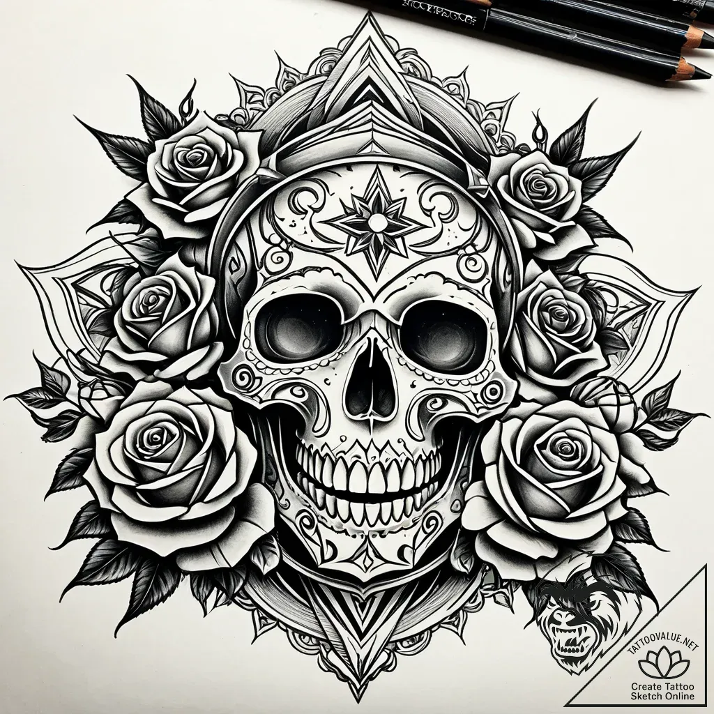 Jade blade devouring starlight, tattoo sketch... - style Jaeger Simple - tattoo sketch (01.11.2025 23:48)