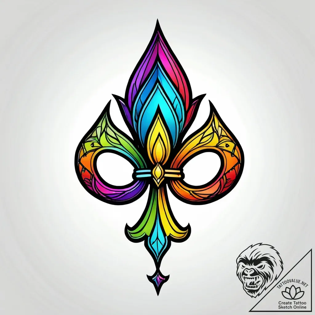Fleur-de-lis forged from twisted thorns, conc... - style Jagger Old - tattoo sketch (01.11.2025 23:58)