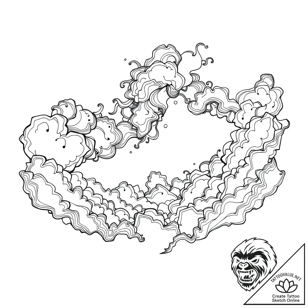 Sky, tattoo drawing outline, masterpiece, bes... - style Flux Inscriptions - tattoo sketch (02.11.2025 00:23)