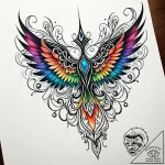 Xiphos wings beneath spectral veil, concept a… – style Jaeger Simple – tattoo sketch (02.11.2025 01:48)