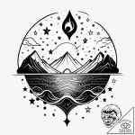 Inkwell spilling a dark river that flows into… – style Jagger Old – tattoo sketch (02.11.2025 01:58)