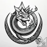 Ivory serpent crowned with stars, artistic ta… – style Jagger Old – tattoo sketch (02.11.2025 02:18)