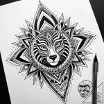 Eskizto, tattoo sketch, melman stretching nec… – style Jaeger Simple – tattoo sketch (02.11.2025 02:48)