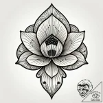 Poppy petals beneath iron helm, tattoo drawin… – style Jagger Old – tattoo sketch (02.11.2025 02:58)