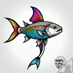 Fish skeleton swimming in an empty hourglass,… – style Jagger Old – tattoo sketch (02.11.2025 03:18)