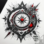 Engraved mirror hiding void, tattoo line art,… – style Jaeger Simple – tattoo sketch (02.11.2025 03:48)