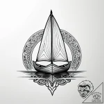 Rowing shell, sleek and fast, moving in uniso… – style Jagger Old – tattoo sketch (02.11.2025 04:38)